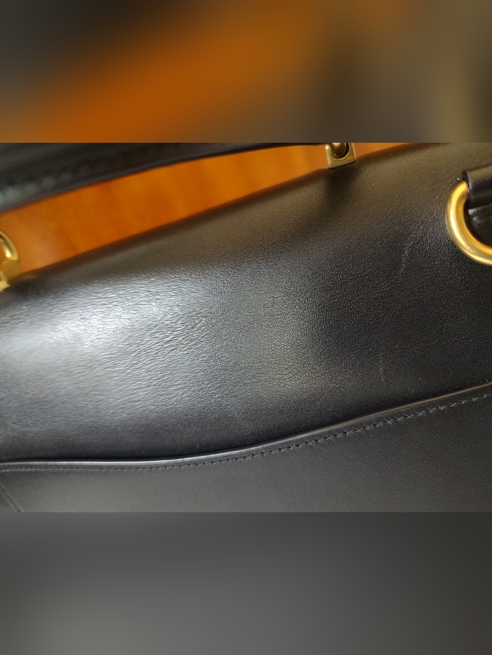 Coach Black Leather Top Handle Satchel Gold Turnlock 69519 Parker - Picture 5 of 14